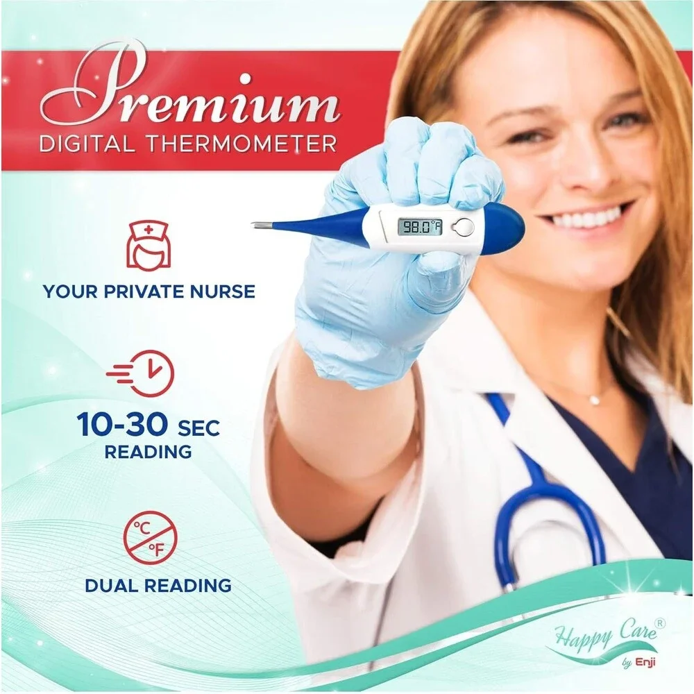 2X Thermometer Fast 10-30 Seconds Thermometer for Adults, Kids Oral Thermometer